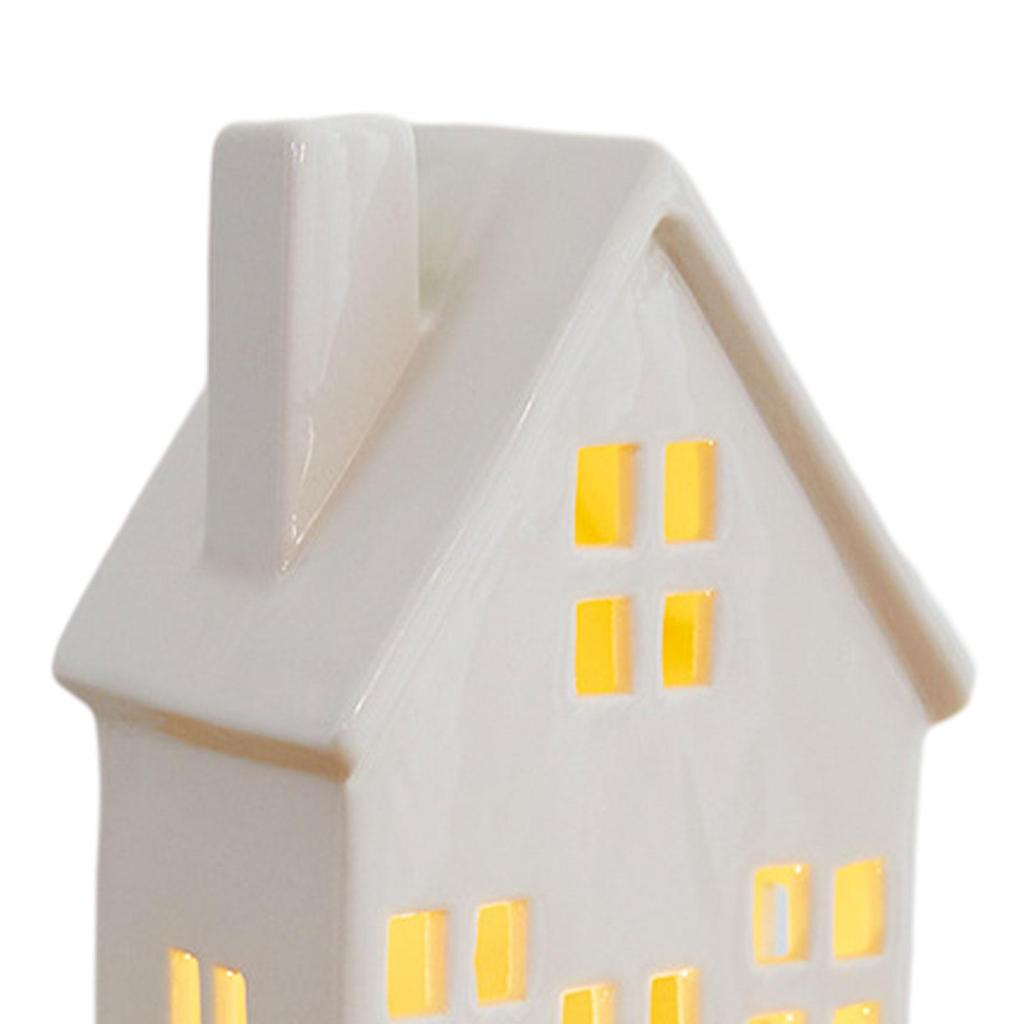 Ilumine Vila de Natal Decoração de Natal Artesanato Colecionável Decorativo Casas Rústicas de Cerâmica para Casa Fazenda Mesa Prateleira Interna