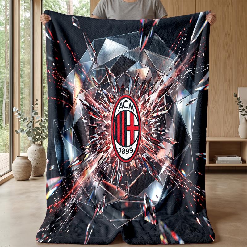 AC Milan Theme blanket Soft Flannel Blanket Plush Throw Blanket Cozy Sofa Bed Blanket for Home Decor