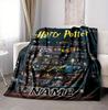 Custom Name Magic Quest Flannel Blanket Throw Blanket Soft Warm Sofa Bed home Decor Unique Gift