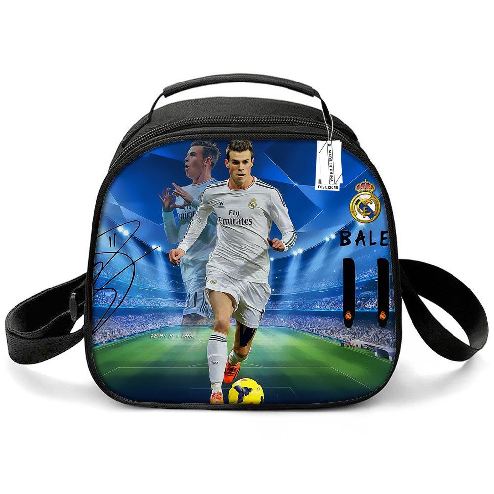 Messi & Ronaldo World Cup Kids' Lunch Bag - Insulated Handheld Picnic Bag for Students