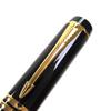 Very Good PARKER fountain pen Duofold Black GT Centennial Older Model black 18K Used