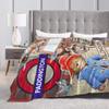 Blankets Britain Paddington Brown Bear Throw Blanket  Flannel Bedspread For Couch Chair Sofa Bed Fluffy Sofa Bed Cover