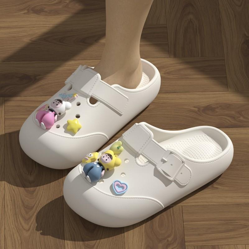 Flower Dotted Eva Slipon Shoes For Women And Men Summer Casual Nonslip Waterresistant Footwear