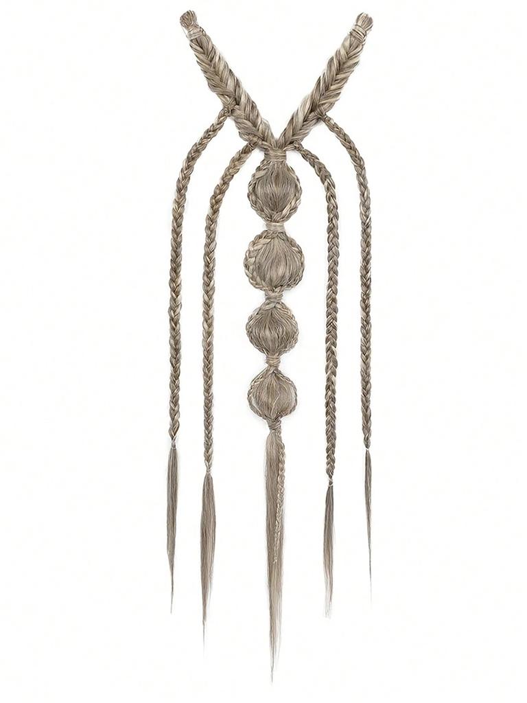 Clip-on Braided Hair Extensions - Bohemian-style Holiday Princess Braids