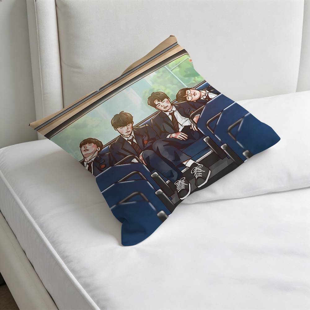 Kdrama WWeak HHero Decorative Square Pillow Cover Modern Cushion Case for Living Room Bedroom