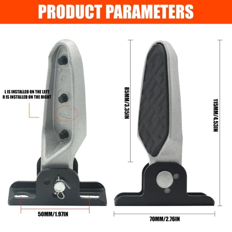 Universal Foldable Footrest Easy Installation No Tools Required Sturdy Support for Most Electric Scooters Motorcycle