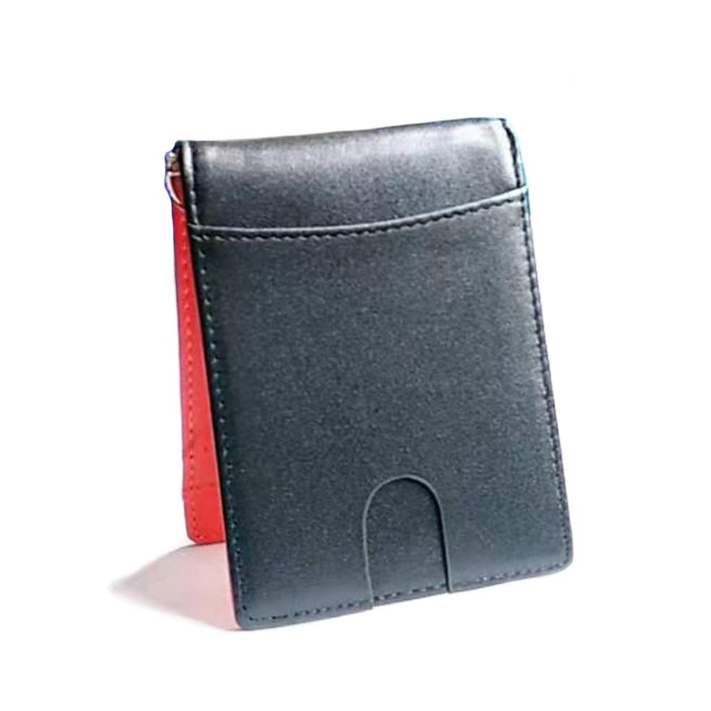 Men's Carbon Fiber Pattern RFID Short Wallet with Front Pocket Dollar Clip