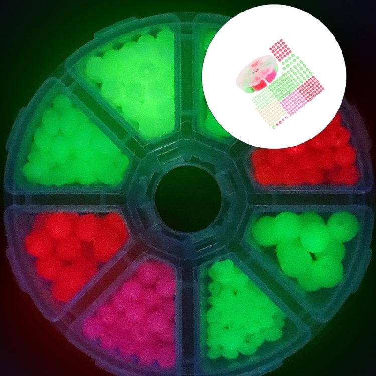 Multisize Night Fishing Beads Silicones Antwinding Luminescent Beads Fishing Tool for Different Fishing Environment