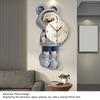 Wall Clock Modern Minimalist Cartoon Astronaut Quiet Wall Hanging Clock for Living Room Dining Room Doorway