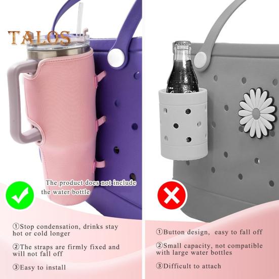 Wasserflaschenhalter für Bogg-Tragetasche, sichere Befestigung, Becherhülle, vielseitiger Getränkeaufbewahrungshalter für Heiß- und Kaltflaschen von 450–1200 ml