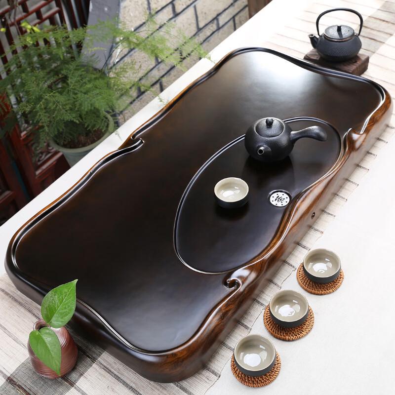 Handun Large Flat Tea Tray with Sandalwood Grain