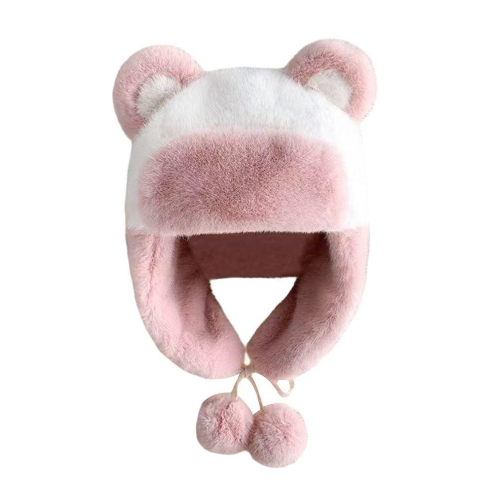 Thick Bomber Hat Plush Ushanka Fur Hat Outdoors Winter Cap for Men Women