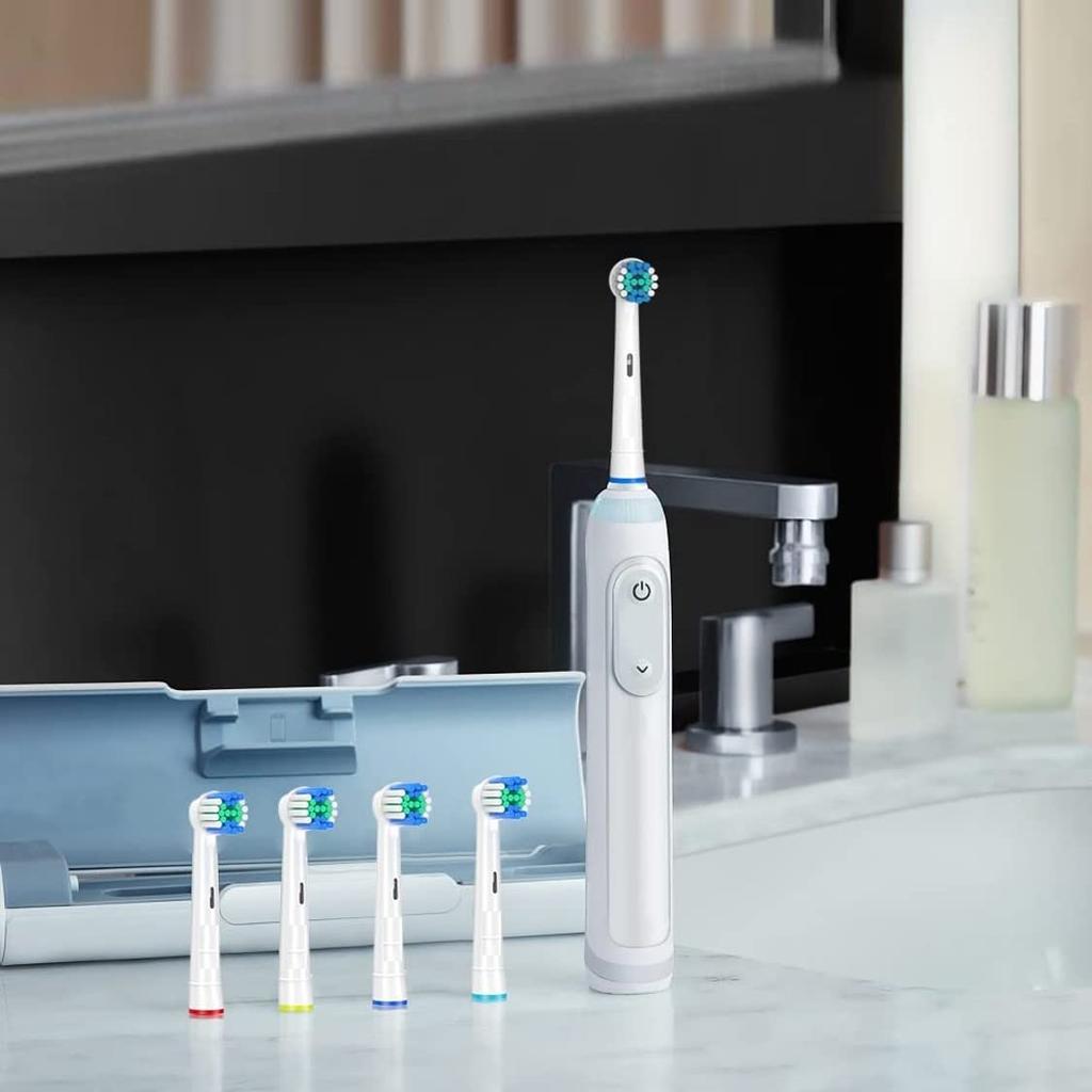 Beauty Bridge Braun Electric Toothbrush Replacement Brush Set Brushes x 2 Brush (Compatible) Oral-B (4 Sets) (Whitening EB-18P)