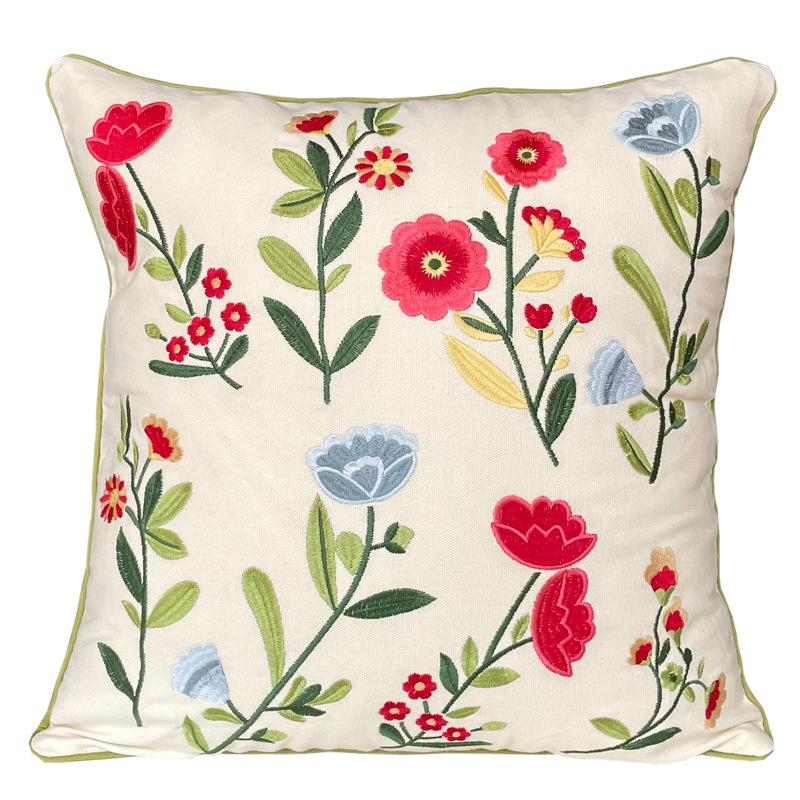 Αμερικάνικη Κεντημένη Μαξιλάρα Ποιμενική Βαμβακερή Κεντημένη Μαξιλάρα Μέσης Μαξιλάρι Καναπέ Σαλονιού Μαξιλαροθήκη Χωρίς Γέμισμα Αφαιρούμενη Πλενόμενη