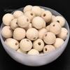 100Pcs 6/8/10/12/14mm Wooden Loose Beads for DIY Jewelry Earring Bracelet Craft