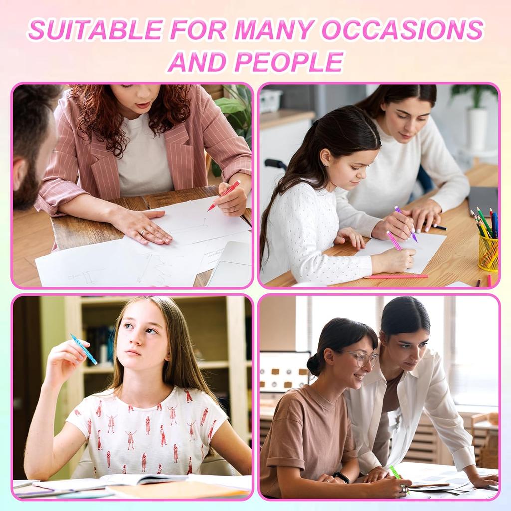 20 PCS Mini Mechanical Pencils, 5 Colors 0.7 Mm Small Point Automatic Pencils with Erasers Small Pencil with Silicone Handguard for Home Office