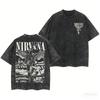 Nirvana Band Double Sided Washed Vintage Oversized Rock Cotton Graphic Tee