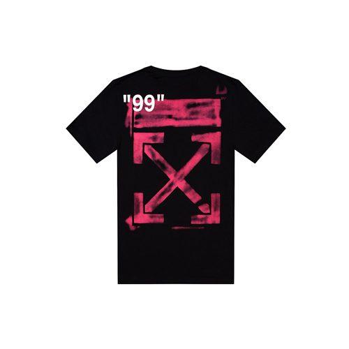 OFF WHITE SS19 T Shirts Men's Crew Neck Moderate Straight Fit OMAA027R191850151028