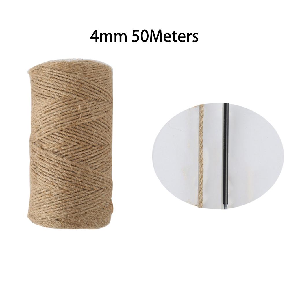 1/3/4/5/10mm Natural Jute Rope Cord, DIY Jute Cord Twine Ribbon  Hemp Rope Crafts Sewing Handwork Gift Wrap Home Decoration