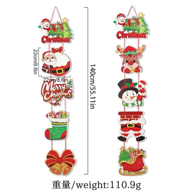 

2 шт./Пакет Рождественское украшение Баннер Санта-Клауса Вывеска для крыльца Приветственный баннер Настенное украшение для вечеринки Домашний декор Навидад Новый год 2025 Подарки