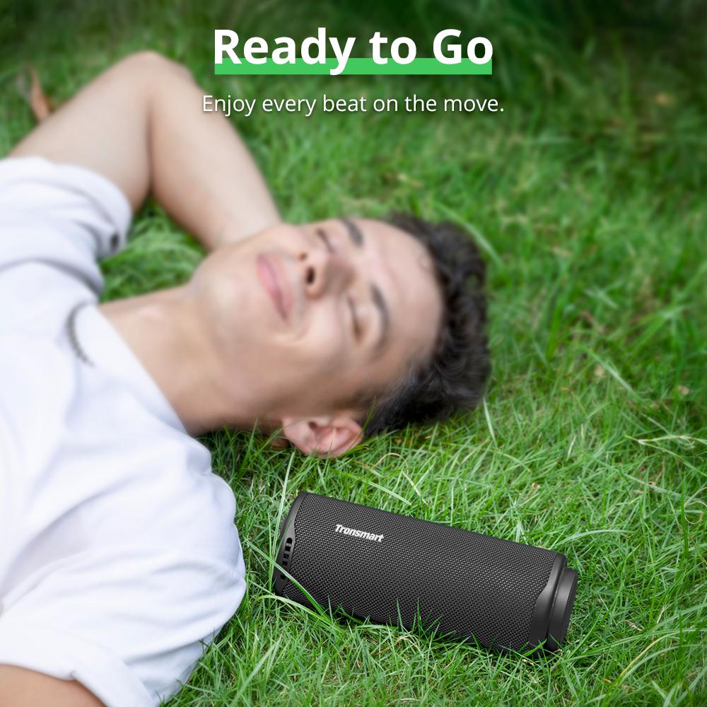 Tronsmart T8 Bluetooth-Lautsprecher 40W, 360°-Sound IPX7 Wasserdicht, 18H Spielzeit, APP-Steuerung EQ & Licht, TWS-Kopplung, Outdoor Tragbar