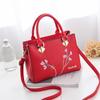 Modna haftowana damska torba na suwak Torebka na jedno ramię Casual Crossbody Bag