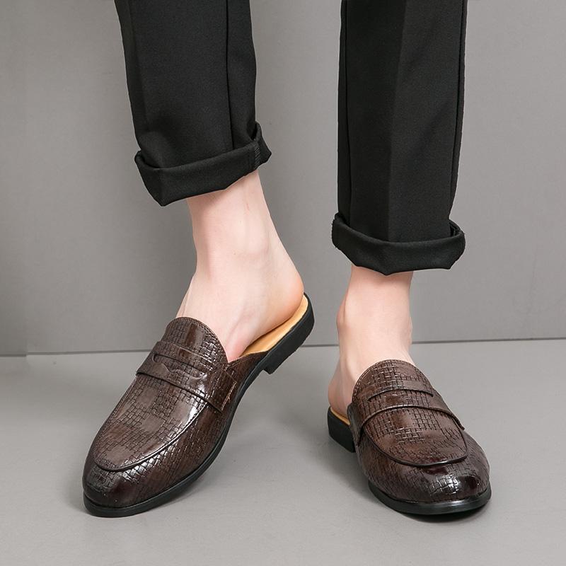 Fashion Men's Loafers Luxury Brand Leather Dress Shoes Breathable Slip-On Solid Formal Casual Shoes Handmade Designer Men Shoes Mocassin