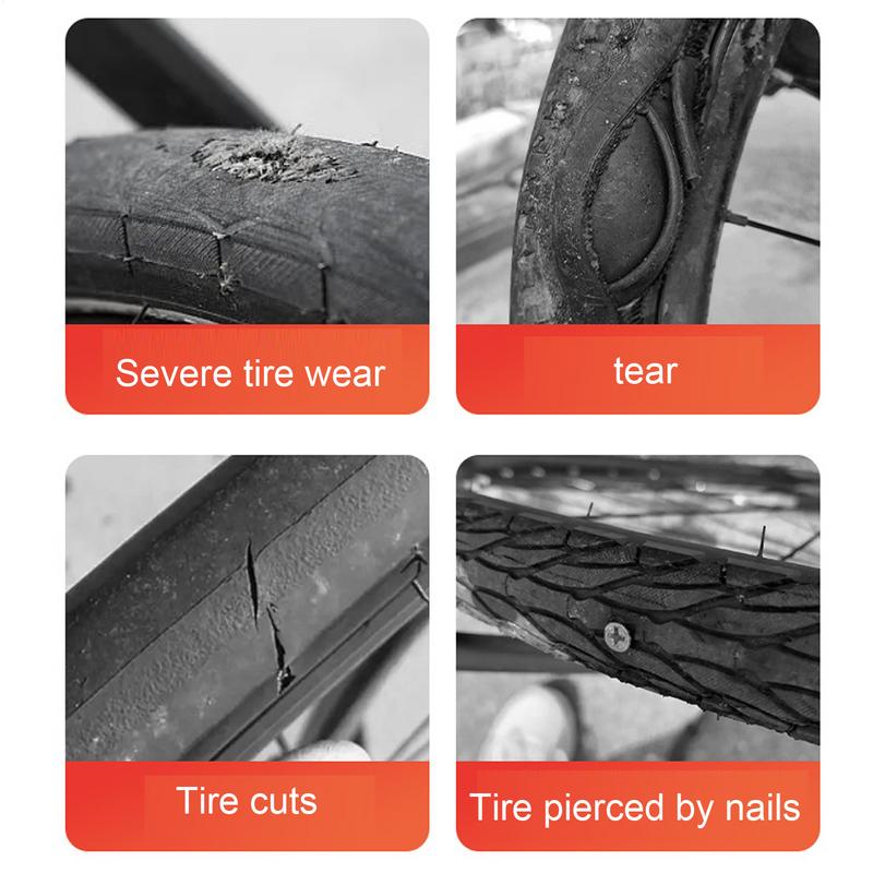 Bike Tire Repair Kit Bike Tire Patch Repair Kit Glueless Tyre Tool Set For Mountain Men Women Removal Changing Portable Road