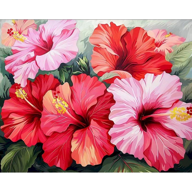 

GATYZTORY 60x75cm Oil Painting By Numbers Flower Scenery Paint By Numbers On Canvas Animals Watercolor Home Decor 30x20cm no frame бордовий