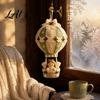 Holiday Handmade Gift Sets DIY Christmas Hot Air Balloon Hanging Ornament Kit 3D Fabric Craft Festive Home Decor Ornaments Project with Santa