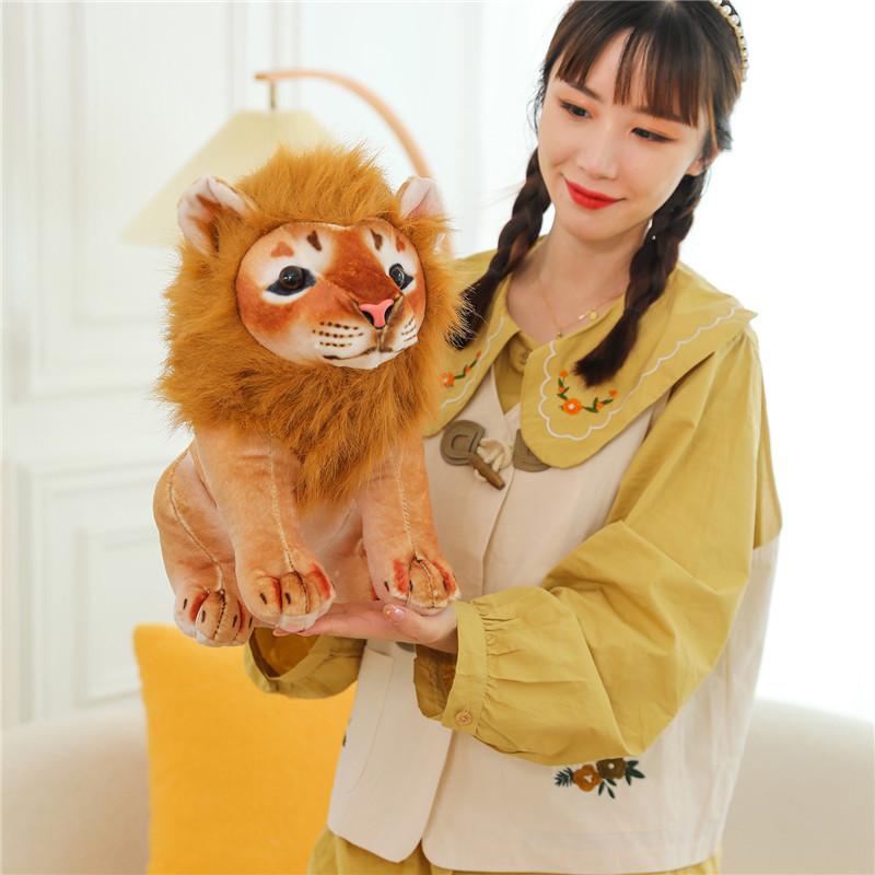 Simulation Lion Doll Plush Toy Zoo Souvenir Lion King Doll Children'S Gift
