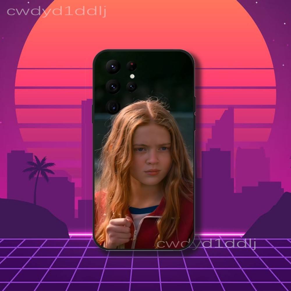 M-Max Mayfield Sadie Sink ST5 Phone Case For Samsung S10,S21,FE,S21 ,S26,S25,S24,S23,Ultra,S9,S22,Plus Black Shockproof Silicone Samsung S25Plus