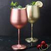 1 Stück 500 ml Edelstahl Kelch Rotwein Cocktailglas Unzerbrechliches Metall Hohes Champagnerglas Bar KTV Europäisches Kelchglas