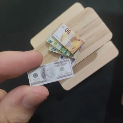 5 Bundles Dollar Euro Ticket Thumb-Sized Dollhouse Pocket Simulated Banknotes Mini Fake Money Prop Dollar Bills Money Decoration