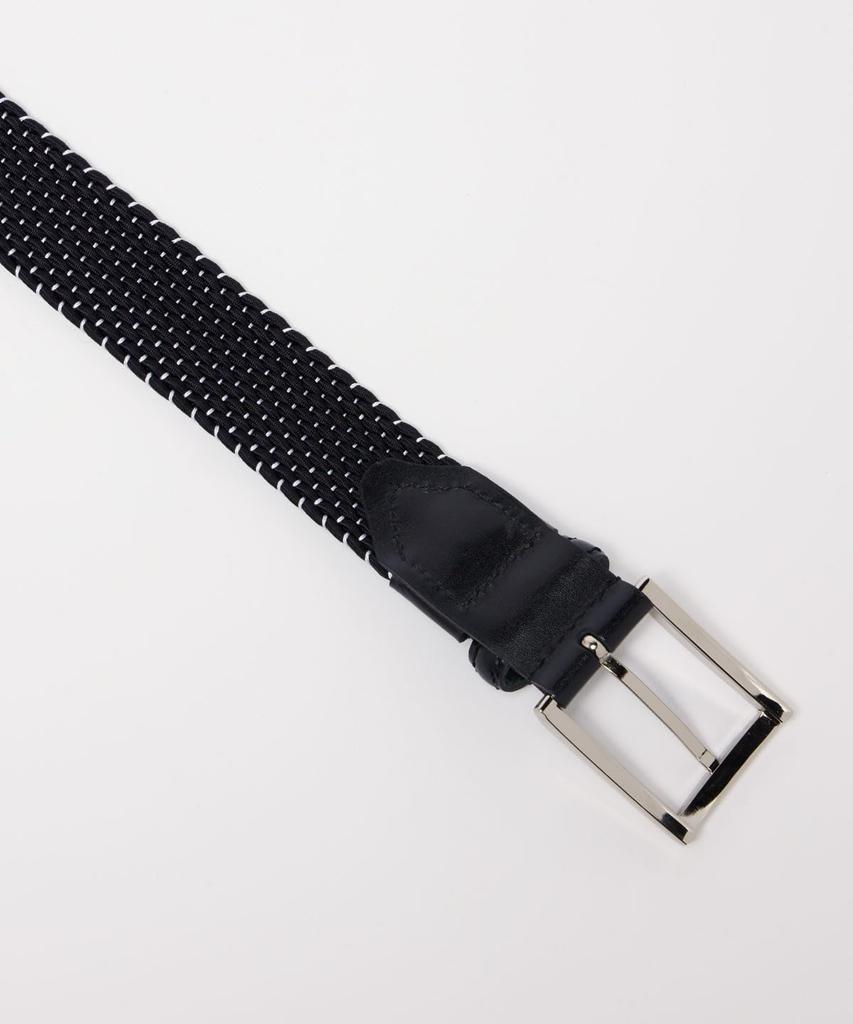 [Munsingwear] Belt, Elastic Mesh, Stretch Fit, Made In Japan, Golf, MG5FBL03M, Men's, BK00 (Black) F