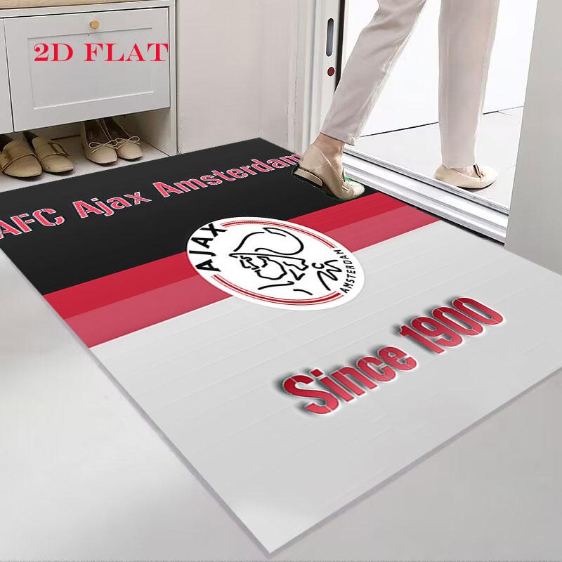 Tappeto con logo AFC Ajax per Soggiorno Camera da Letto Decorazione Divano Casa, Tappetino Antiscivolo per Giochi Bambini