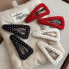 Korean Style Polka Dot Triangle Hair Clip Women's Fashionable and Simple BB Clip Hair Accessories