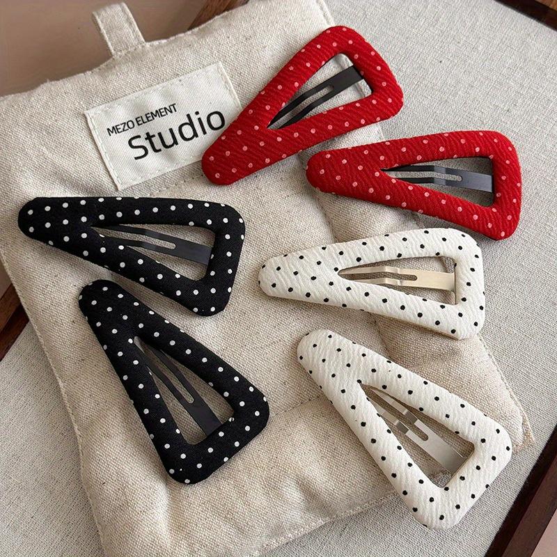 Korean Style Polka Dot Triangle Hair Clip Women's Fashionable and Simple BB Clip Hair Accessories