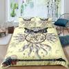 Dream Catcher Duvet Cover Set Purple Bedding Set Chic Boho Mandala Floral Feather Design Galaxy Comforter Cover Set Queen Size