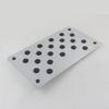 28*16*0.2cm Car Aluminum Alloy Non-slip Environmental Rubber Heel Plate Pedal