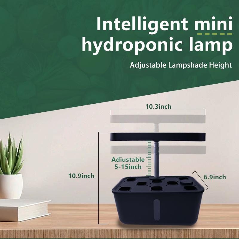 

Plant Hydroponic Machine with Lifting Rod Planting Vegetables Intelligent Flowerpot Household LED Lights Hydroponic System чёрный