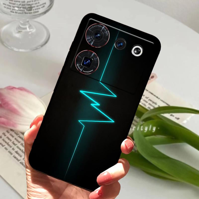 Case For ZTE Nubia Z50 Ultra Case Soft Print Silicone TPU Black Bumper Cover For ZTE Nubia Z60 Ultra Phone Back Coque z50Ultra