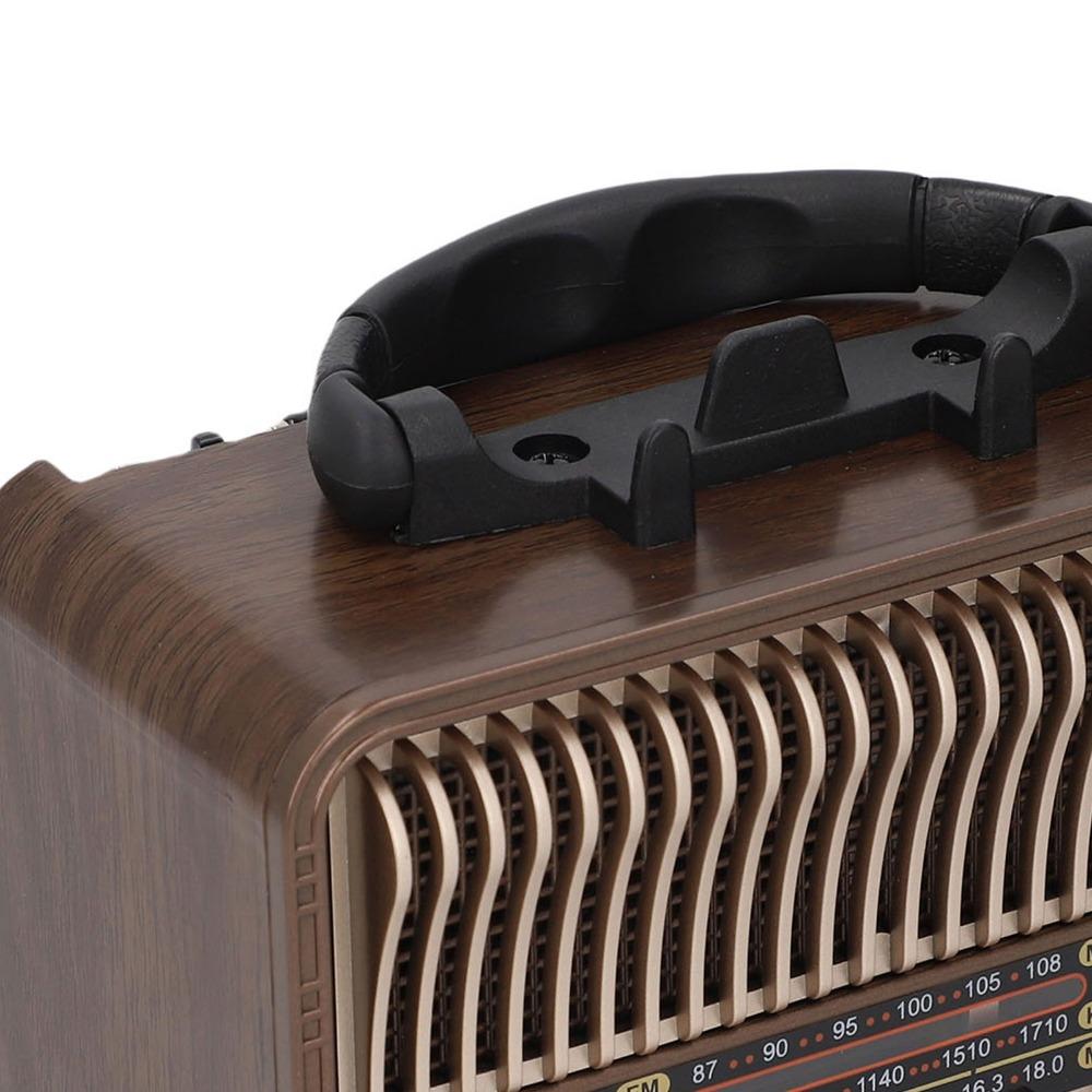 Wood Grain Full Band Radio Bluetooth 5.4 Retro Radio Portable Bluetooth Speaker  Home Use
