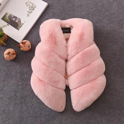 Autumn and Winter Children's Waistcoat Boys and Girls Thick Fluffy Waistcoat Baby Jacket