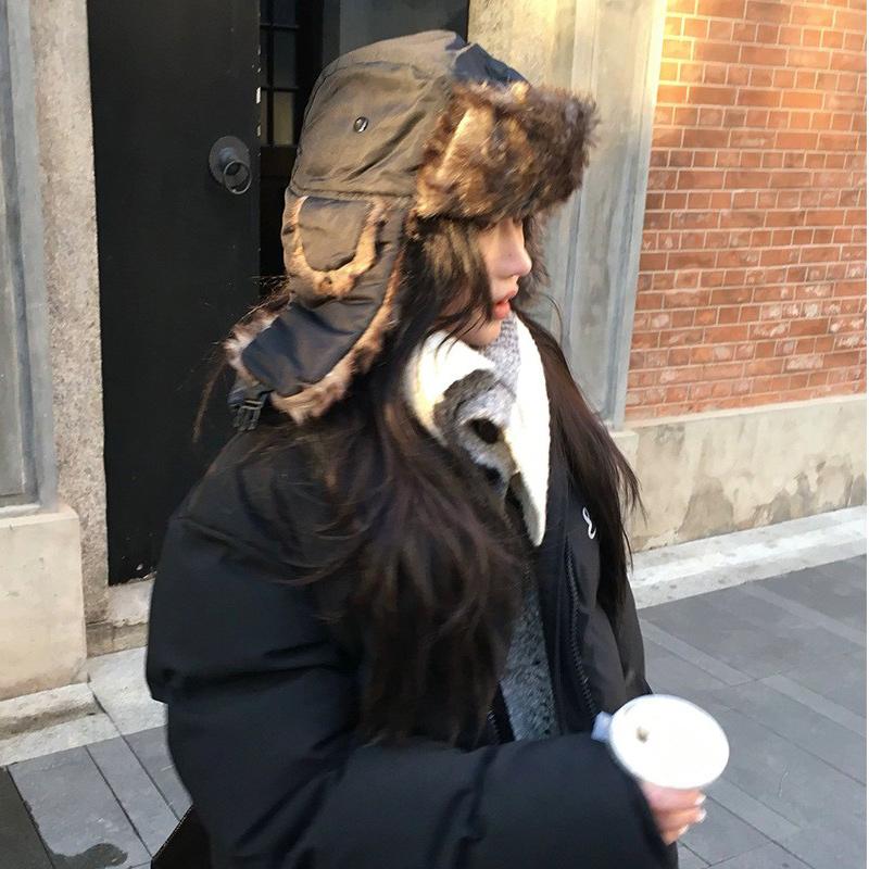 Warm Soldier Hat For Men/Women Winter Pilot Patrolman Earmuffs Polyester Fiber Warm Russian Ski Hat Windproof Cold Pilot Hats