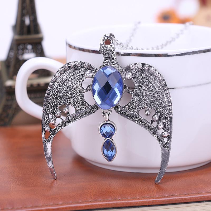 Ravenclaw Diadem Themed Vintage Eagle Necklace Magical Academy Jewelry