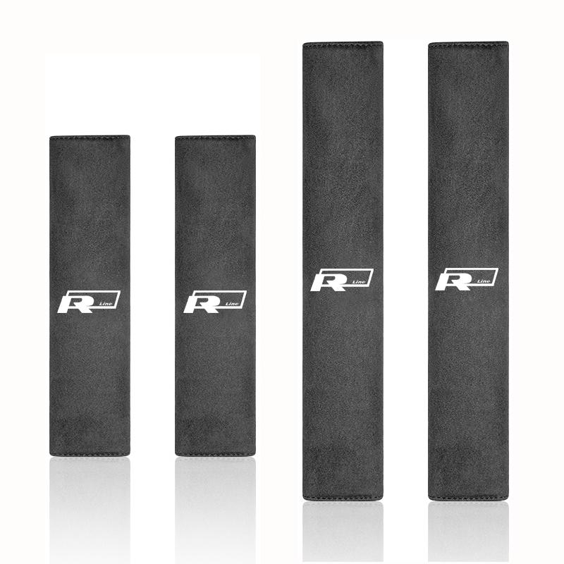 Volkswagen Car Seat Belt Pad Safety Strap Shoulder Cover Soft Mat For VW GTI Polo Golf MK6 Passat Tiguan Arteon T-ROC Jetta ID.3 Ze6