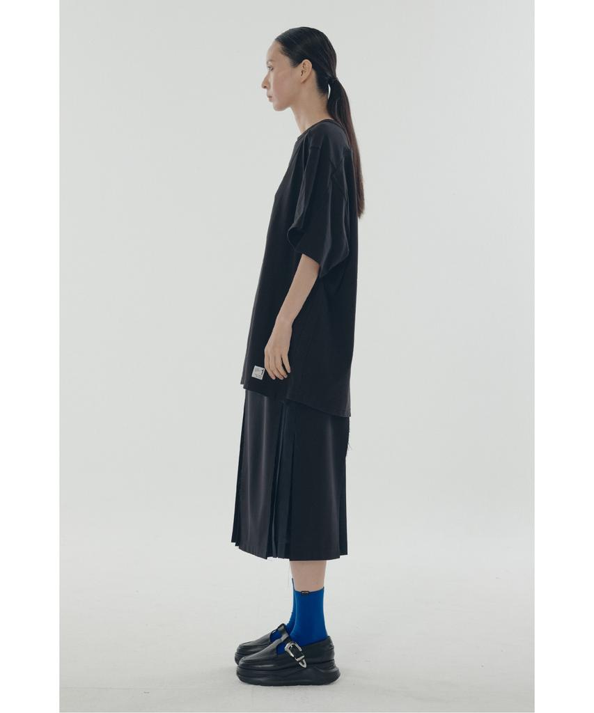RECODE A-Line Slit Pleats Lining Skirt