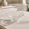 lobedRim Glass Serving Bowl Transparent for Buffet