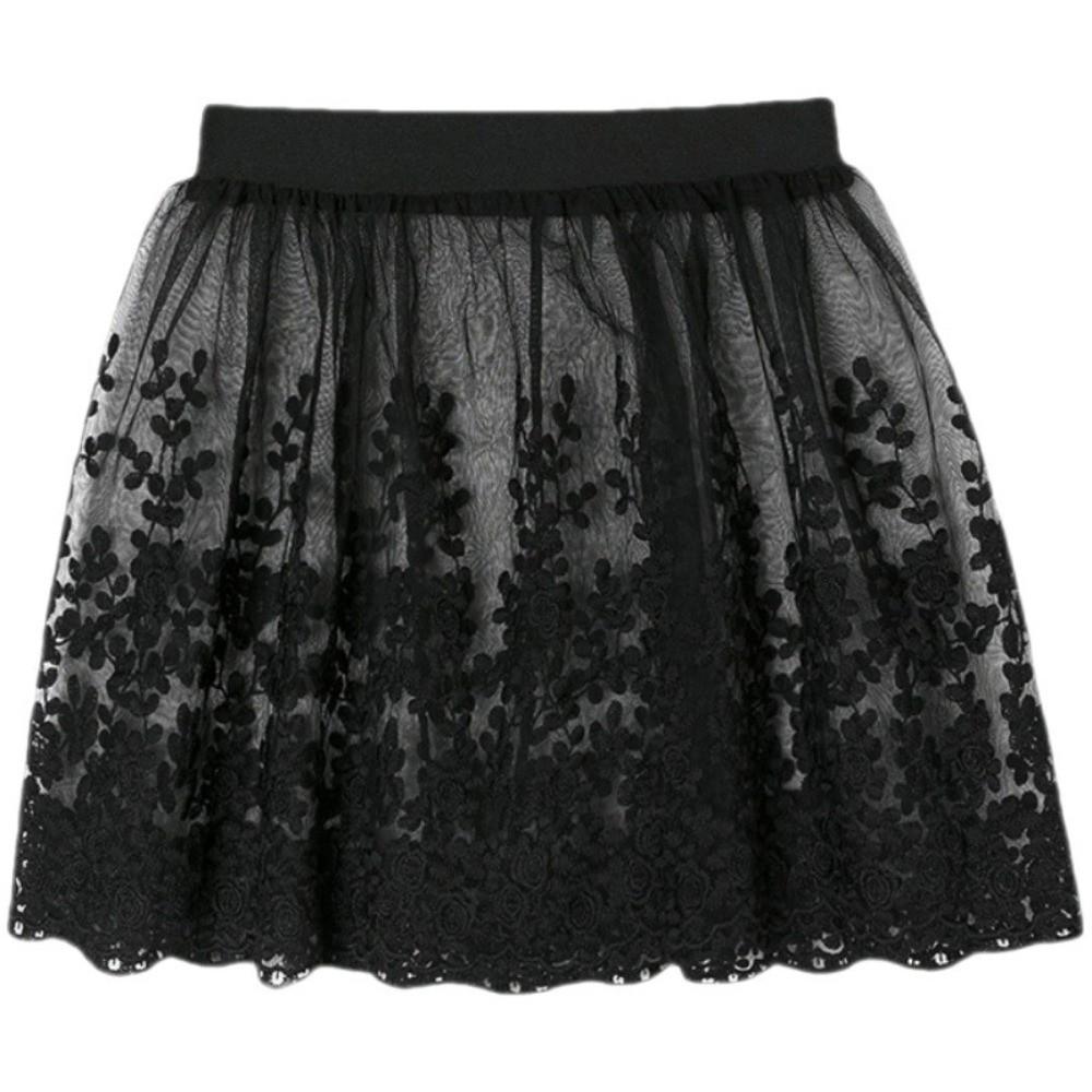 Transparent Lace Underskirt Slips High Waist Mesh Underskirt Slips Dress Girls